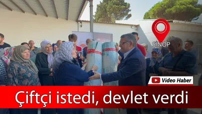 Sinop’ta çiftçilere 16 ton sera naylonu