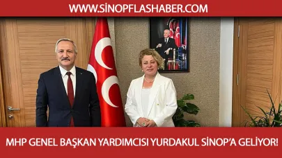 Başkan Tekin duyurdu, Genel Başkan Yardımcısı Yurdakul Sinop’a geliyor