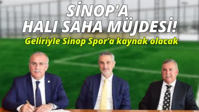 Sinop'a halı saha yolda