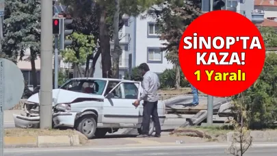 Otomobil aydınlatma direğine çarptı: 1 yaralı