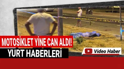 Devrilen motosikletteki genç hayatını kaybetti