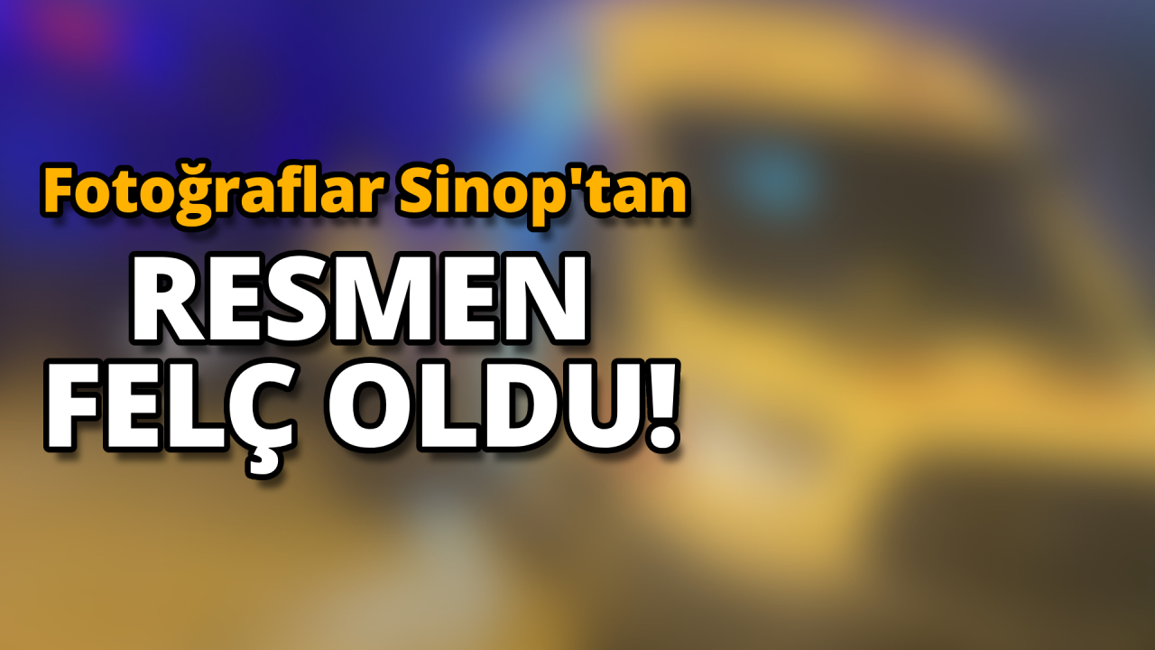 Sinop'ta hasta için gelen ambulans bakın ne ile karşılaştı