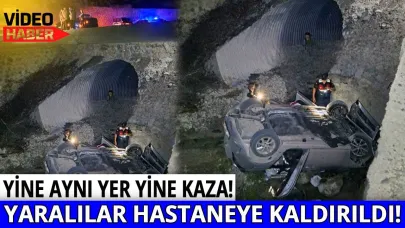 Sinop'ta otomobil dereye uçtu!