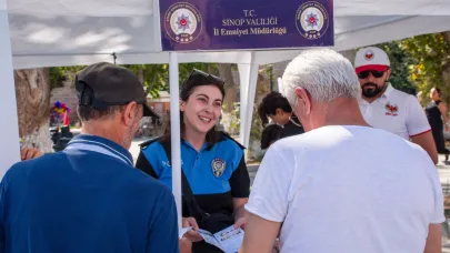Sinop’ta polis ekiplerinden halkı bilinçlendirme çalışması