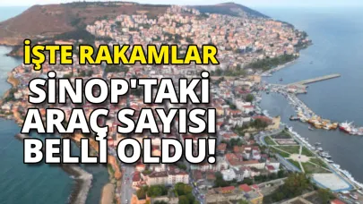Sinop'ta trafiğe kayıtlı araç sayısı açıklandı