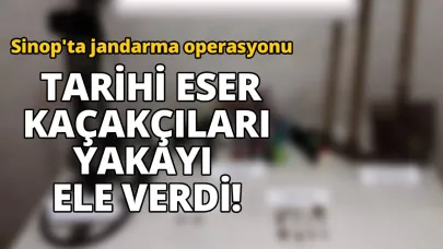 Sinop’ta Jandarmadan tarihi eser baskını
