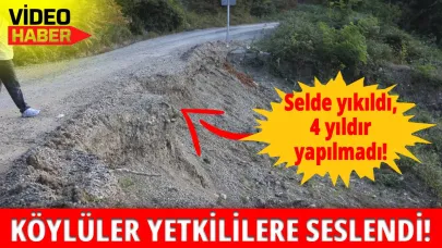 Sinop'ta 4 yıldır yapılmayan yol köy halkını endişelendiriyor