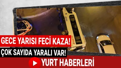 Aşırı süratli otomobil minibüsle çarpıştı: 10 yaralı