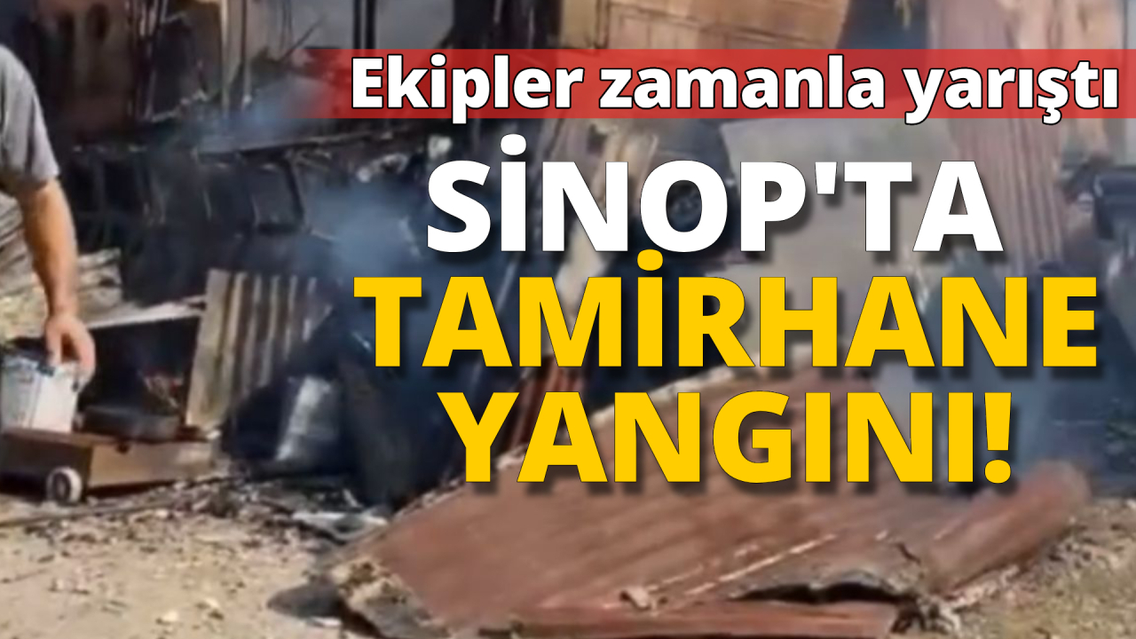 Tamirhanede başlayan yangın etrafa yayıldı