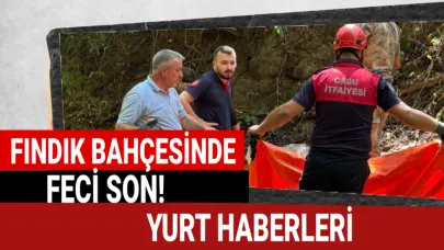 Fındık bahçesinde kahreden ölüm