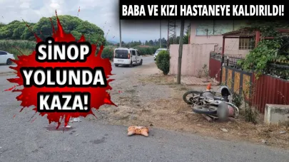 Otomobil ile motosiklet çarpıştı: Baba ve kızı yaralandı