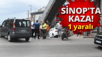 Sinop'ta otomobil ile motosiklet çarpıştı:1 yaralı