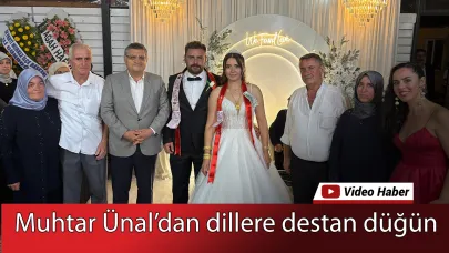 Muhtar Ünal’ın oğlu dünyaevine girdi