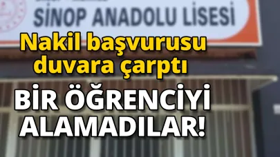 Sinop’ta nakil krizi: Öğrenci okulsuz kaldı