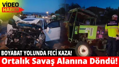 Otomobil ile traktör çarpıştı: 3 yaralı