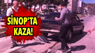 Sinop'ta trafik kazası maddi hasarla atlatıldı