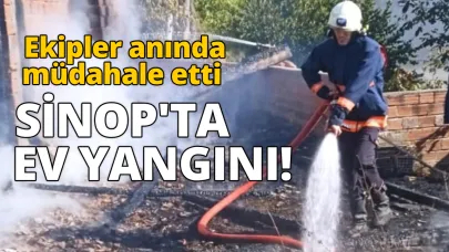 Sinop'ta alevler itfaiyeyi harekete geçirdi