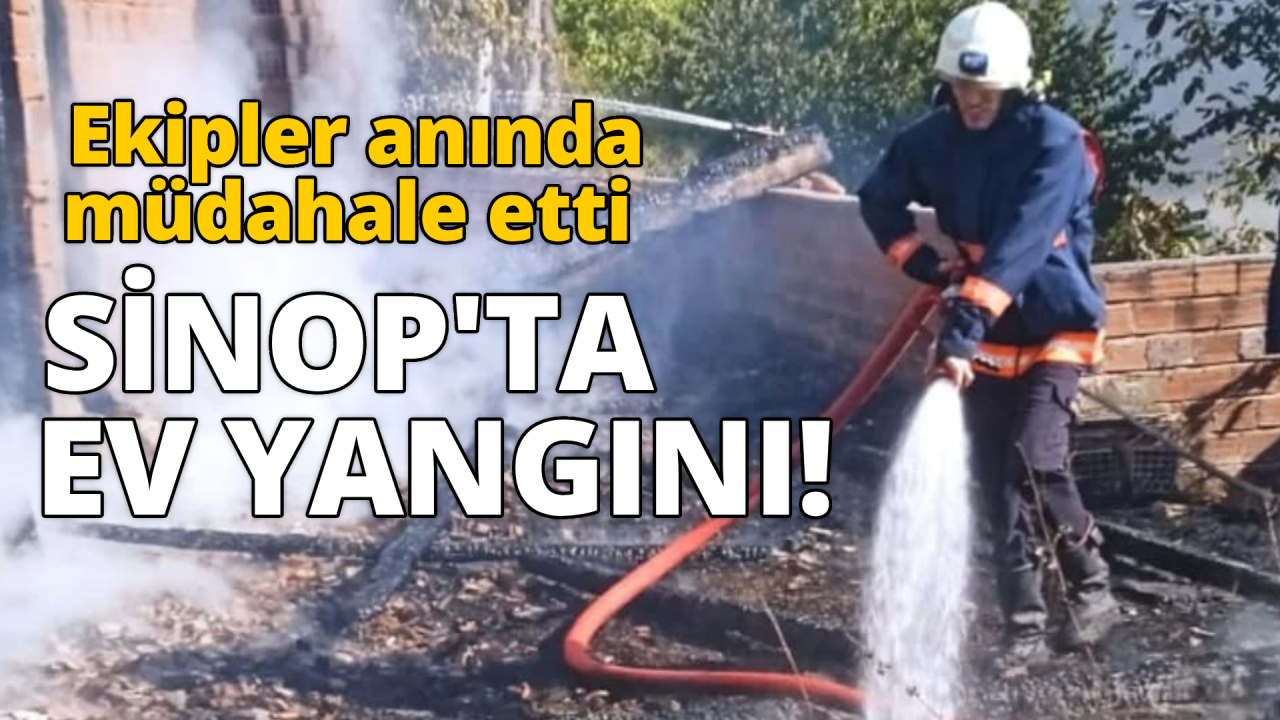Sinop'ta alevler itfaiyeyi harekete geçirdi