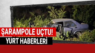 Kontrolden çıkan otomobil şarampole uçtu: 2 yaralı