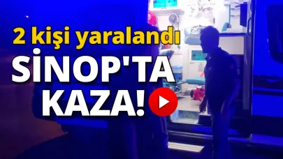 Sinop'ta elektrikli motosiklet devrildi:2 yaralı