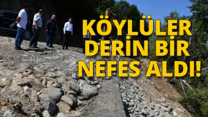 Çöken yol onarıldı