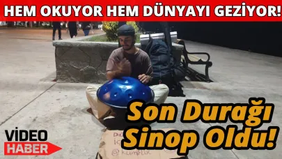 Genç gezgin Sinop’ta ilgi odağı oldu