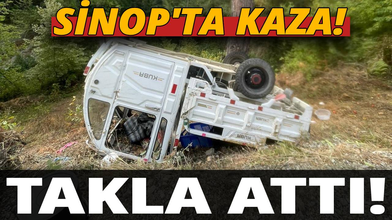 Sinop'ta 3 tekerlekli motosiklet takla attı: 1 yaralı