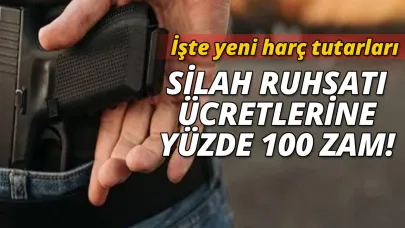 Silah ruhsat harçlarına yüzde 100 zam: Taşıma ruhsatı ne kadar oldu ?