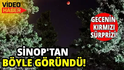 Sinop'ta gökyüzü kızardı