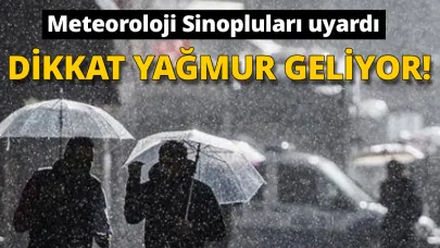Sinop için sağanak alarmı