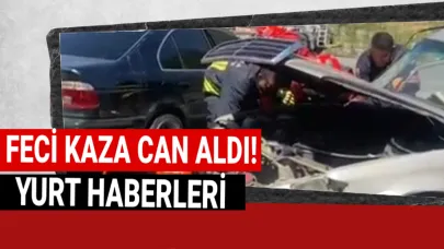 İki otomobil çarpıştı: 1 ölü, 3 yaralı