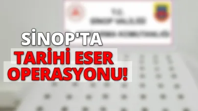 Sinop'ta tarihi eser operasyonu:1 gözaltı