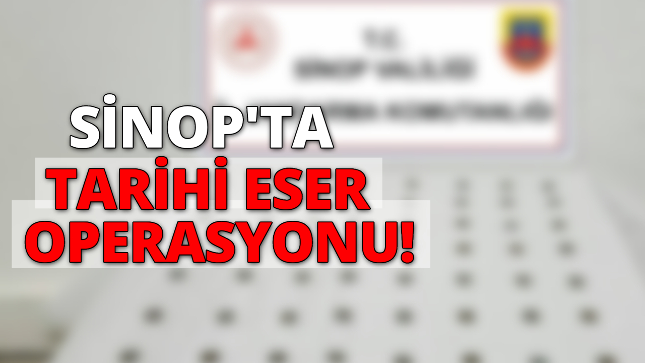 Sinop'ta tarihi eser operasyonu:1 gözaltı