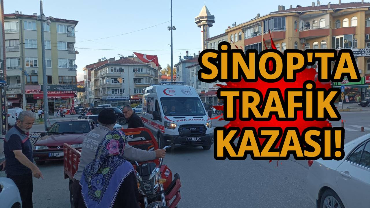 Elektrikli motosiklet ile otomobil çarpıştı