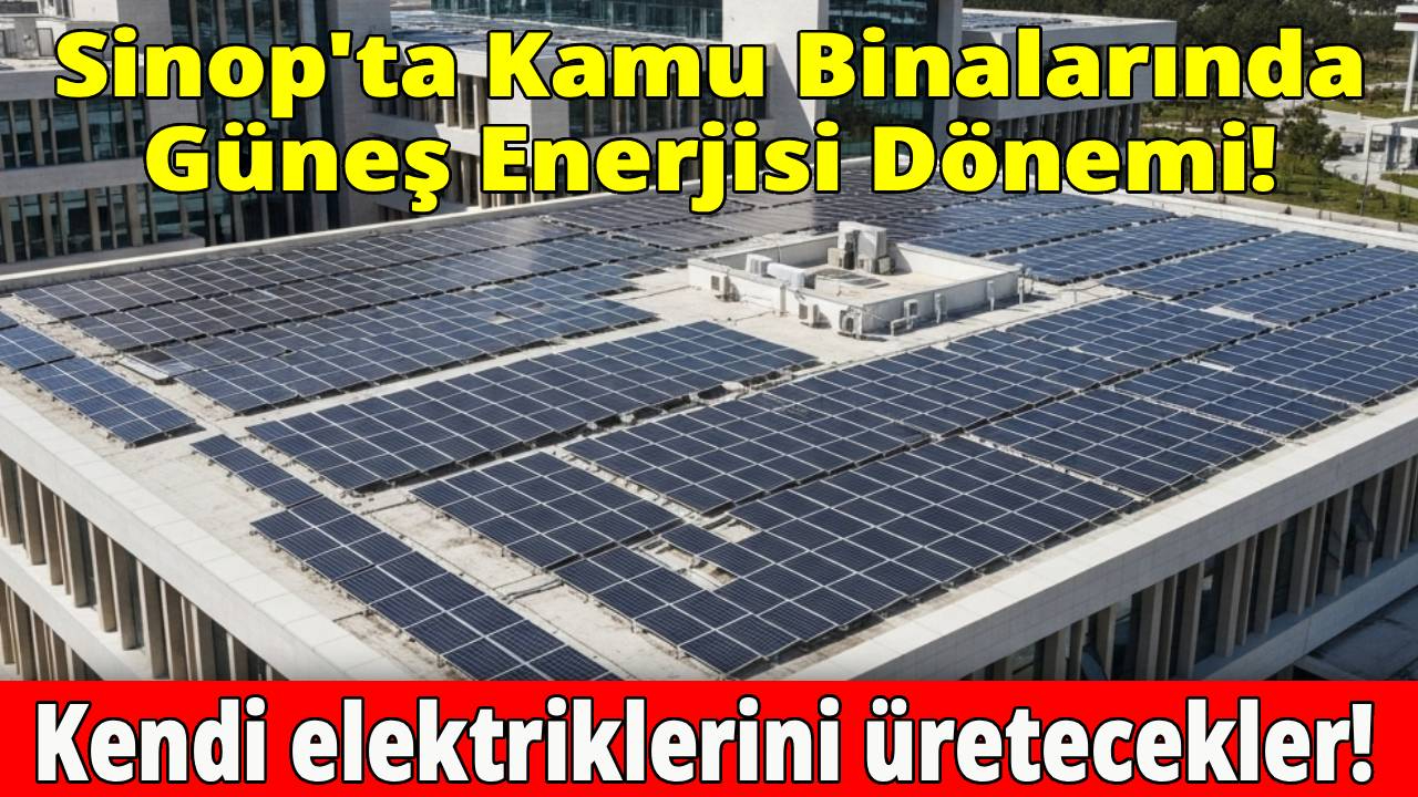 Sinop’ta kamu binalarına güneş enerjisi kuruluyor