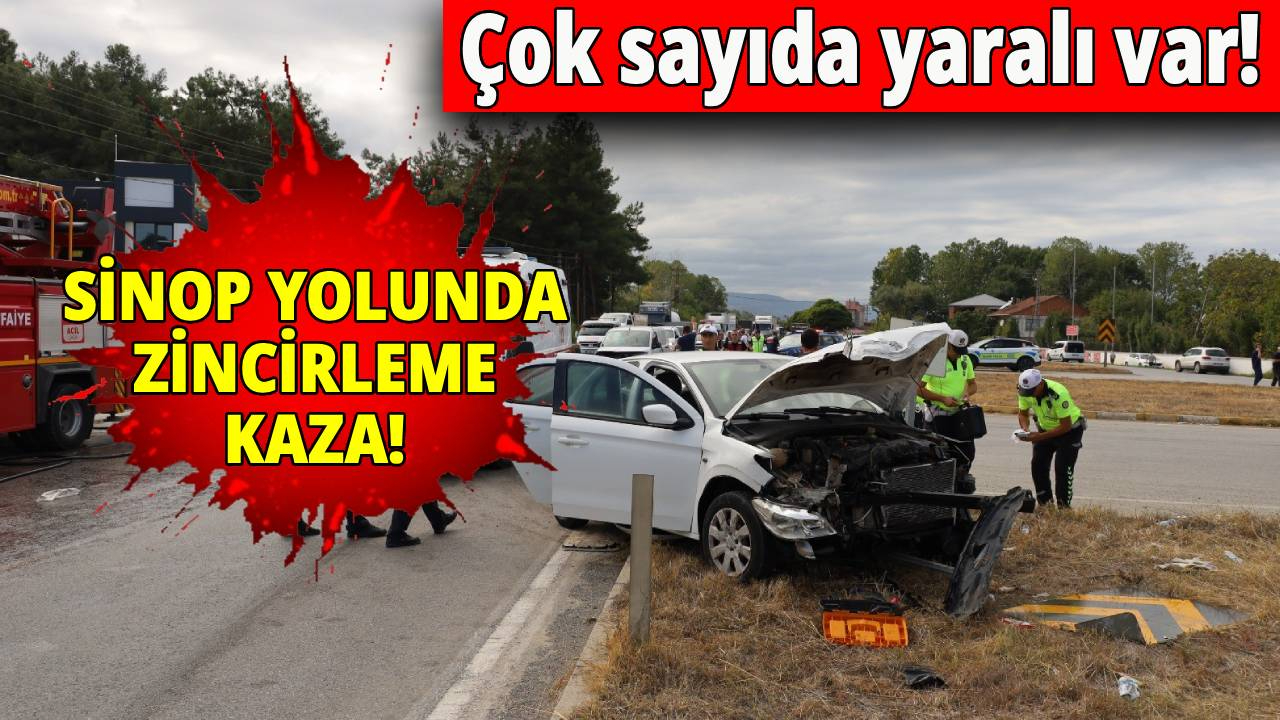 Sinop yolunda kaza: Yaralılar hastaneye kaldırıldı