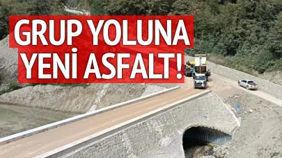 O yolda asfalt çalışmaları tamamlandı