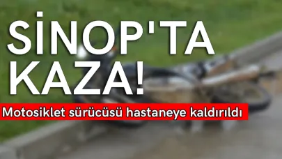 Kontrolden çıkan motosiklet devrildi:1 yaralı