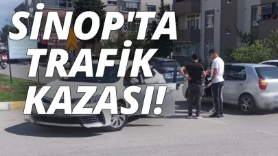 Sinop’ta trafik kazası: Maddi hasarlı atlatıldı