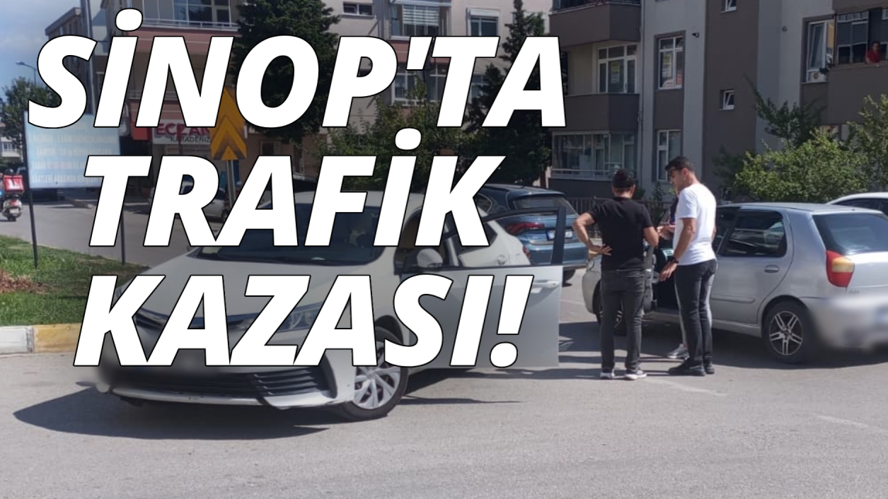 Sinop’ta trafik kazası: Maddi hasarlı atlatıldı