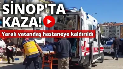 Sinop'ta elektrikli motor vatandaşa çarptı