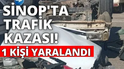 Sinop'ta otomobil sanayi alanına devrildi: 1 yaralı