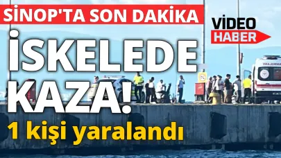 İskelenin ortasında motosiklet kazası:1 yaralı