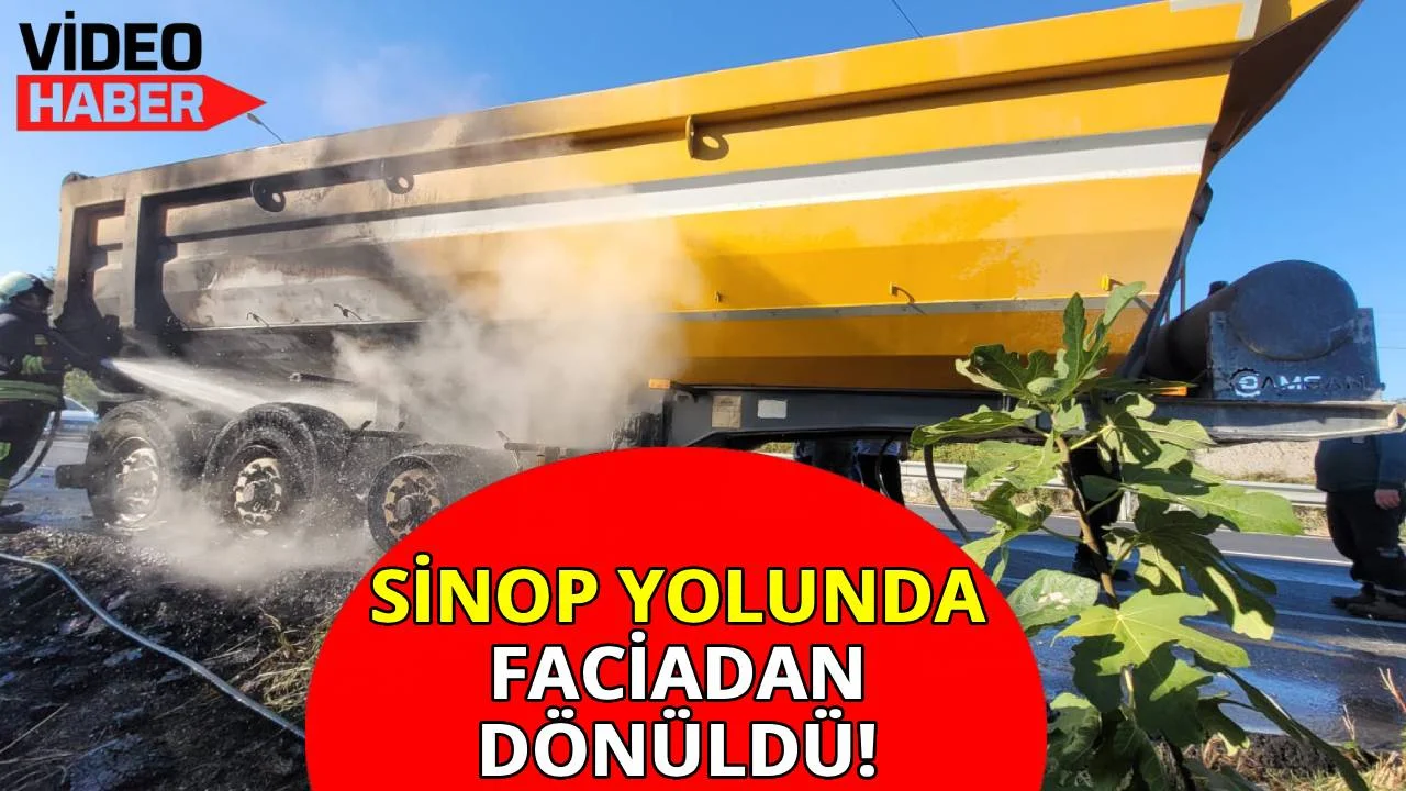 Sinop yolunda korku dolu anlar!