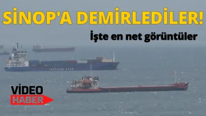 Fırtına uyarısı üzerine gemiler Sinop’a limanına demirledi