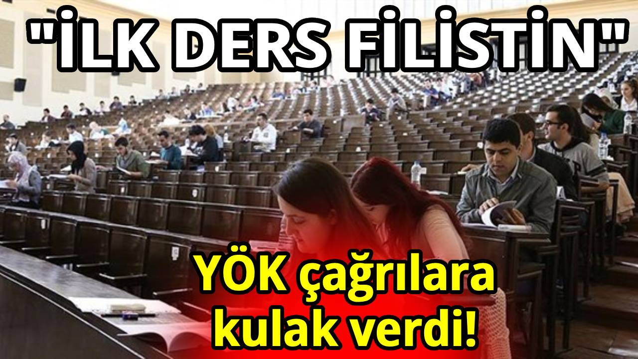 Yeni Akademik Yılın İlk Dersi "Filistin" olacak