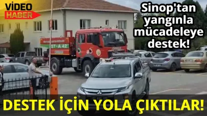 Sinop'tan Muğla'ya orman yangını desteği