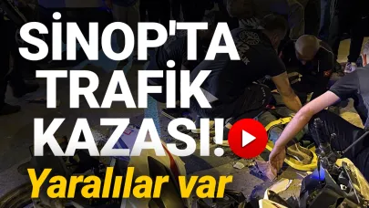 Otomobil ile motosiklet çarpıştı:2 yaralı