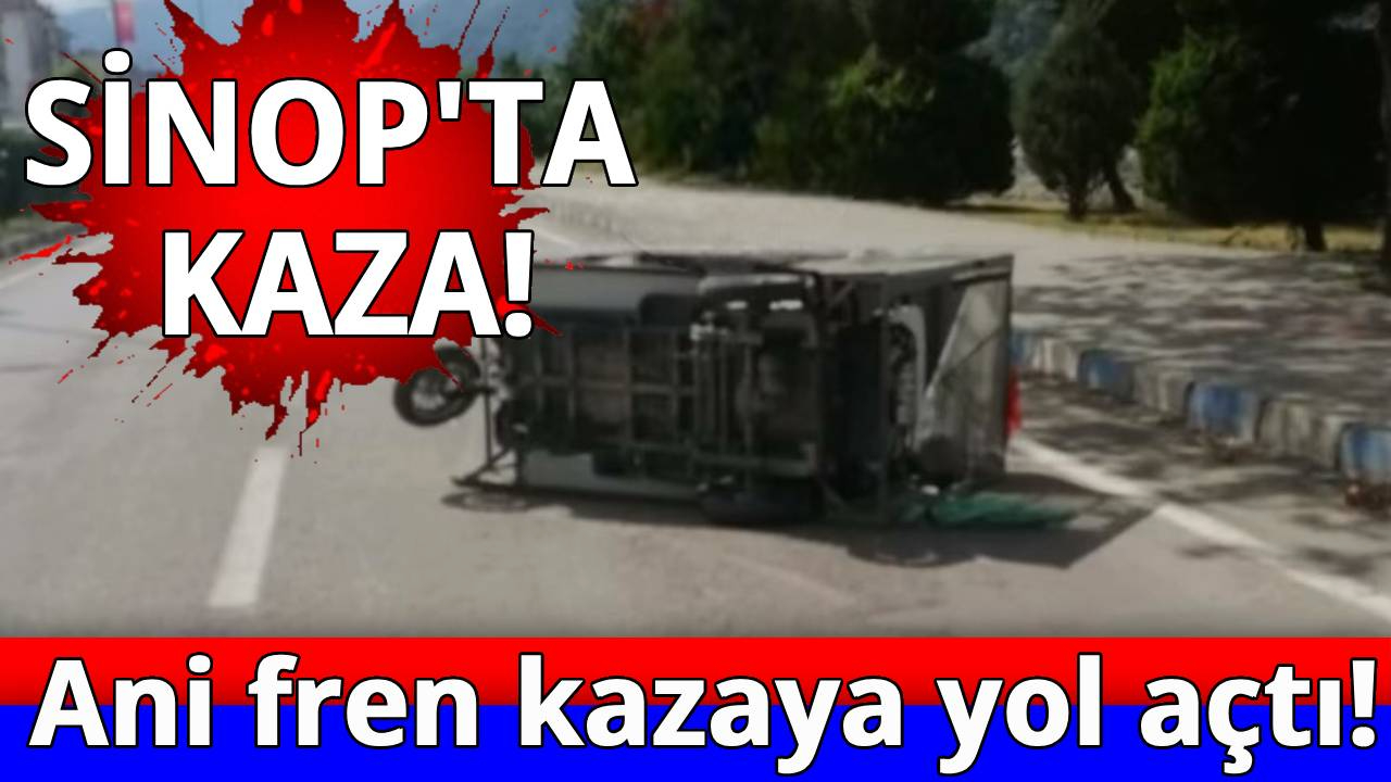 Sinop'ta elektrikli motosiklet devrildi