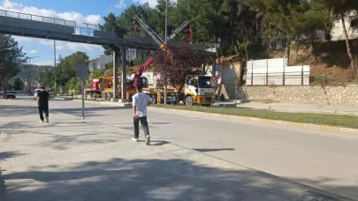 Boyabat’ta üst geçit yenilenerek hizmete girdi
